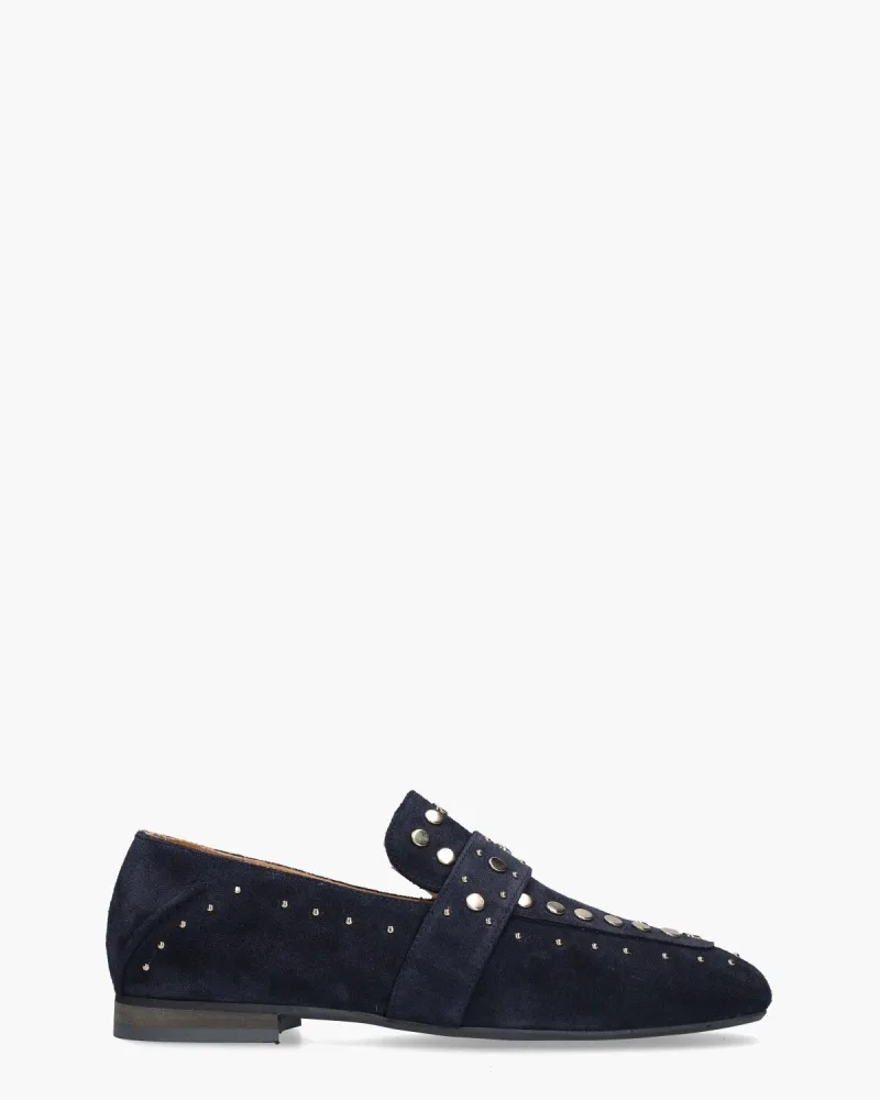 Gioia Zonne, instappers & loafers voor dames in donkerblauw
