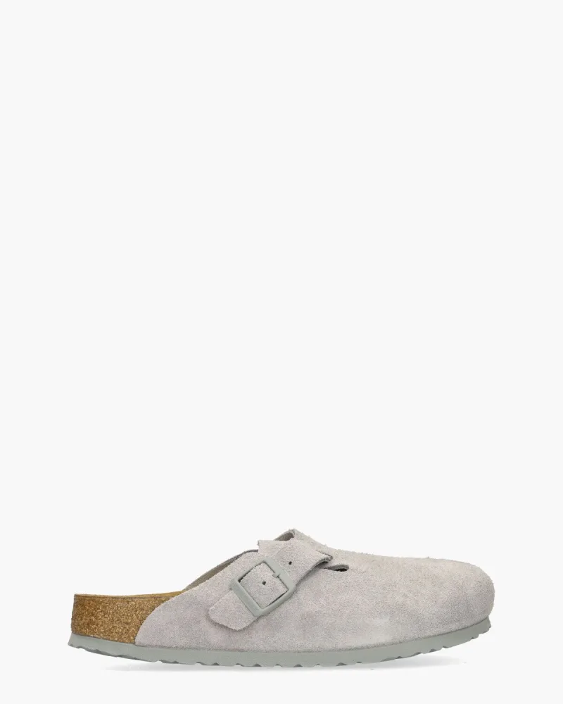 Birkenstock Boston, slippers voor heren in lichtblauw