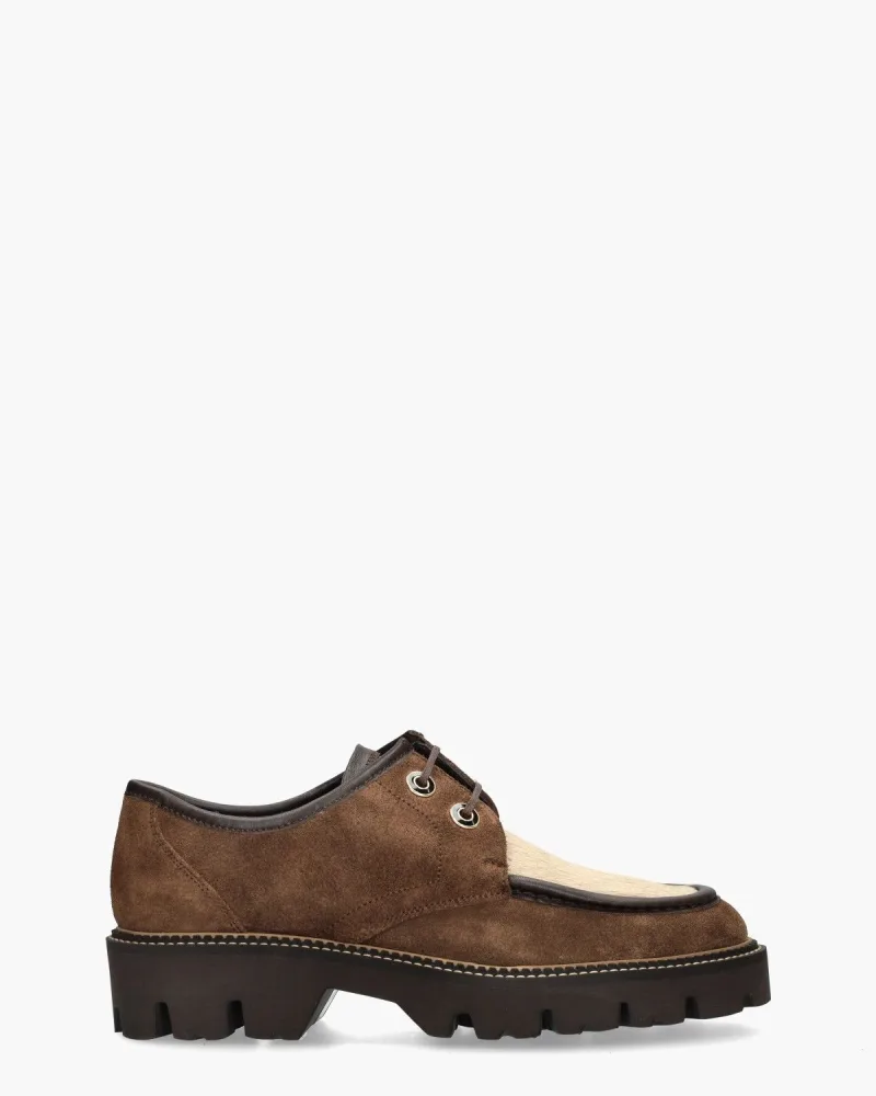 Pertini 33037, veterschoenen voor dames in bruin