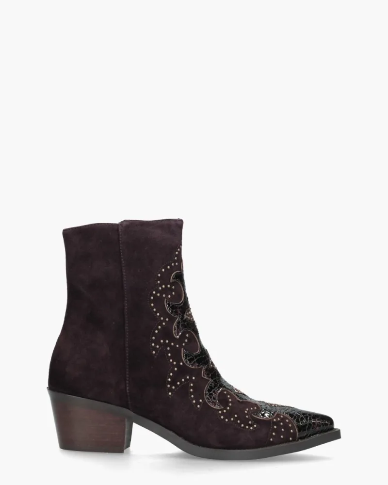 Vivian Ray Di Lauro Carlotta Aubergine, laarzen voor dames in rood