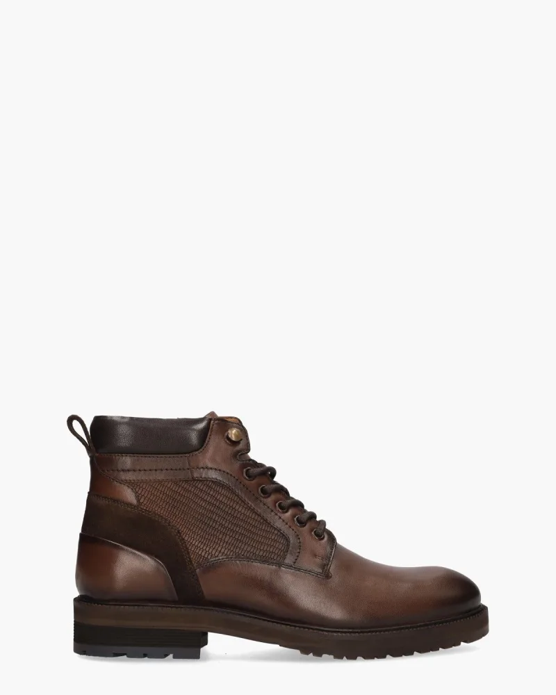 Daniel Kenneth Ulrik, enkellaarsjes & boots voor heren in bruin/donkerbruin
