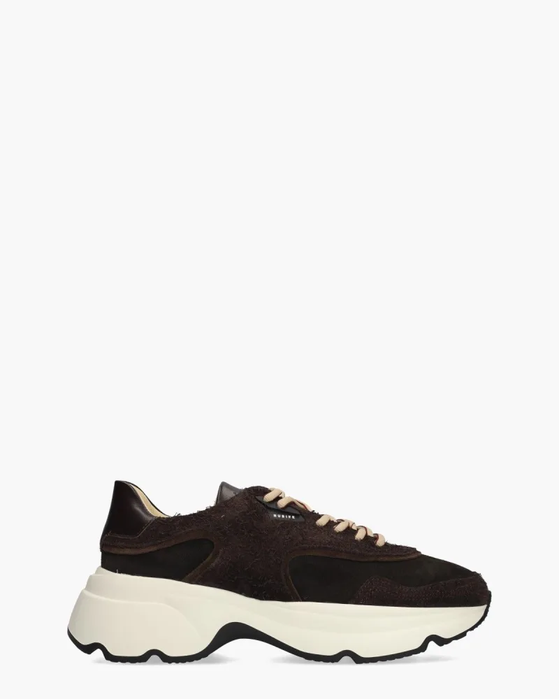 Nubikk Ross Zay, sneakers voor dames in donkerbruin