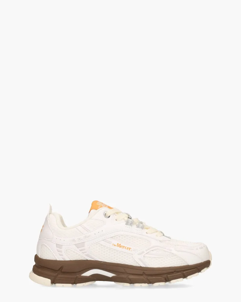 Mercer Amsterdam The Re-Run Grape, sneakers voor dames in wit/donkerbruin