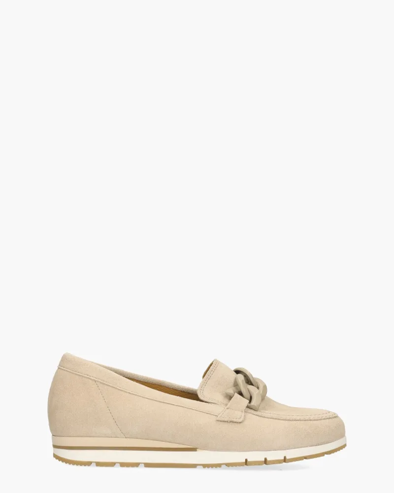Gabor 62.415.33, instappers & loafers voor dames in beige