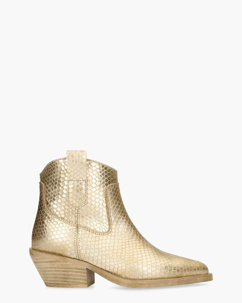 Alpe Holly 5361, enkellaarsjes & boots voor dames in goud