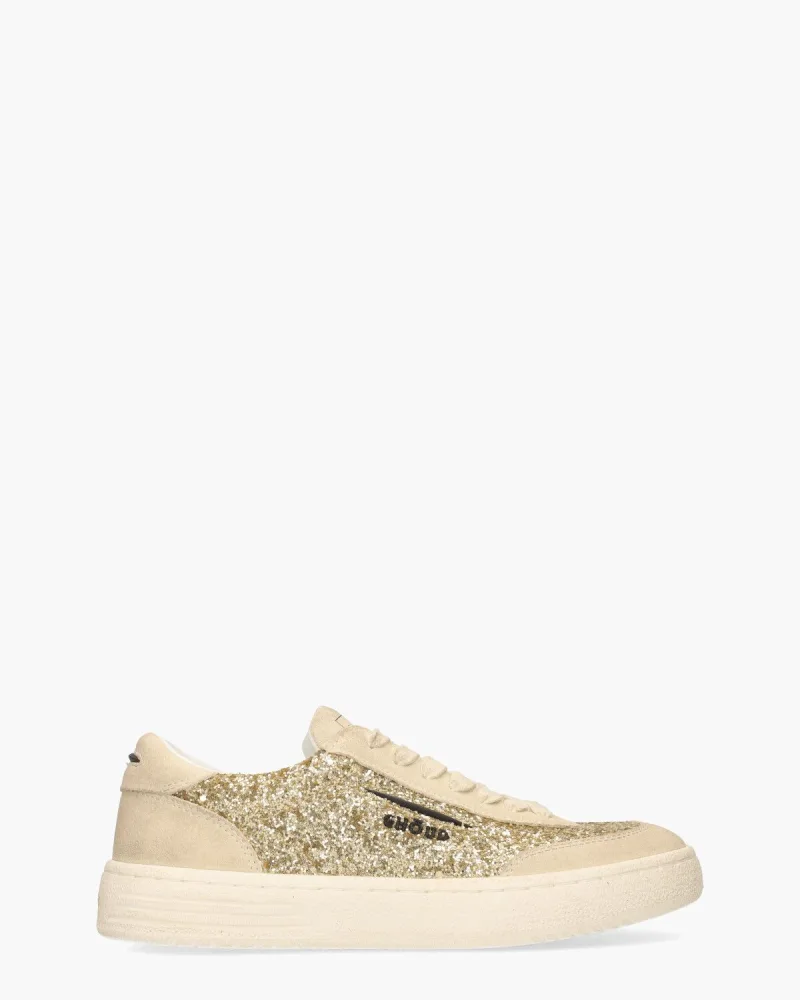 Ghoud Lido Low, sneakers voor dames in beige/goud