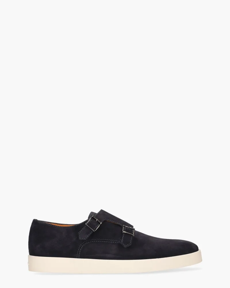 Santoni 17832, nette schoenen voor heren in donkerblauw