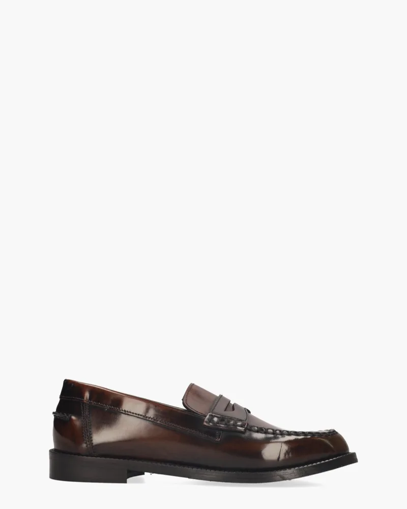 Barbara Brera Amara Bordeauxrood, instappers & loafers voor dames in rood