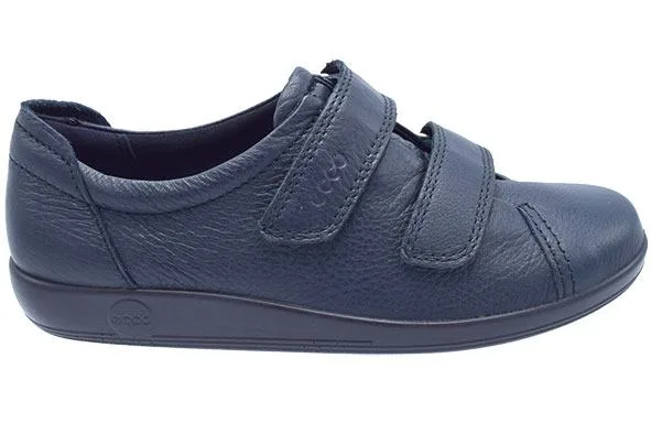 ECCO Soft 2.0, klittenbandschoenen voor dames in blauw