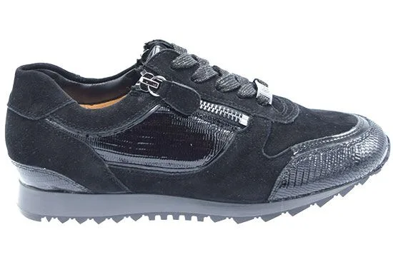 Hassia 301916, sneakers voor dames in zwart